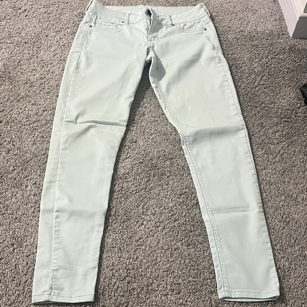 Maurices Soft Aqua Cotton Blend Pants